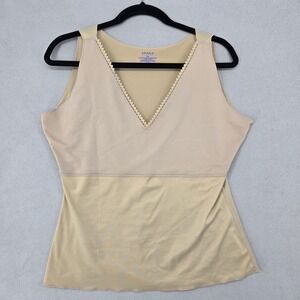Spanx 2X Shapewear Tank Top Women Beige V-Neck Smoothing Firm Control Camisole